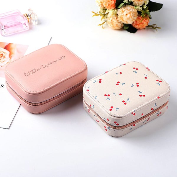 Jewelry Box Travel Comestic Jewelry Casket Organizer Makeup Lipstick Storage Box Carousel 1