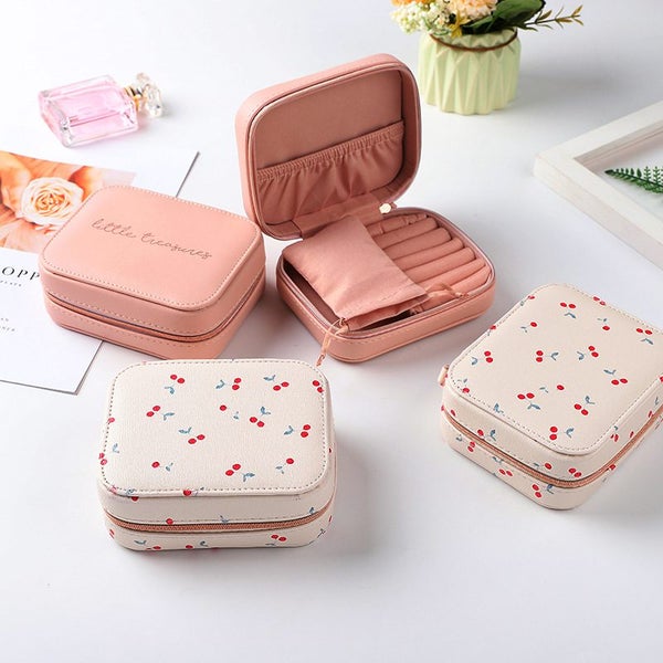 Jewelry Box Travel Comestic Jewelry Casket Organizer Makeup Lipstick Storage Box Carousel 2