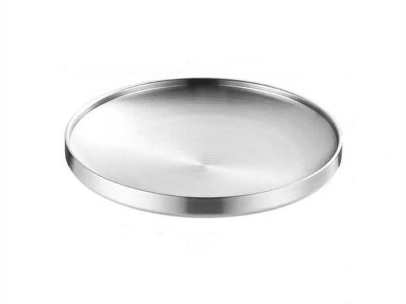 Barbecue Plate, Steak Tray, Spaghetti Tray, Stainless Steel Plate, Double Layer Carousel 1