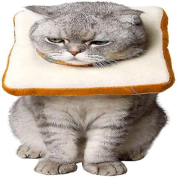 Adjustable Cat E-collar Cute Toast Neck Cone After Surgery Wound Healing Prote Carousel 1