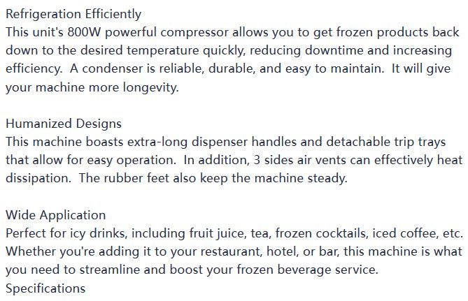 Slushie Machine Margarita Slush Maker 45L Frozen Drink Machine Carousel 12