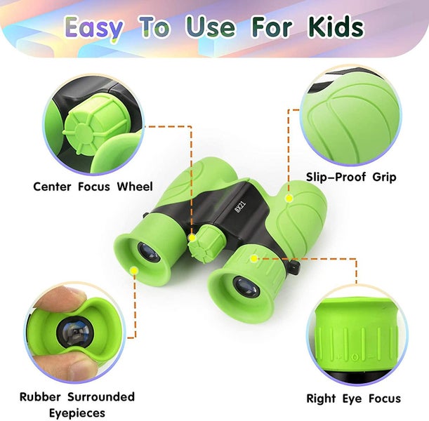 Binoculars For Kids High-resolution 8x21, Gift For Boys & Girls Shockproof Compa Carousel 5