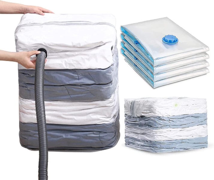 4pcs Vacuum Compressed Storage Bags For Travel home Storage Mould Moisture And Carousel 1