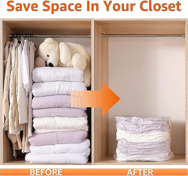 4pcs Vacuum Compressed Storage Bags For Travel home Storage Mould Moisture And Carousel 2