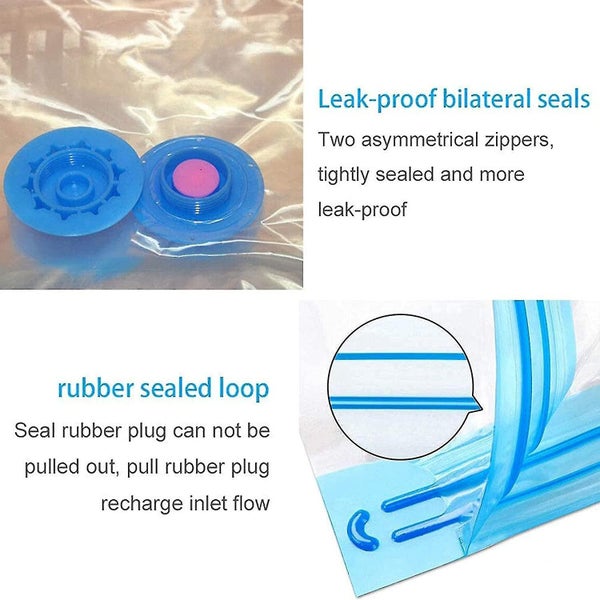 4pcs Vacuum Compressed Storage Bags For Travel home Storage Mould Moisture And Carousel 5