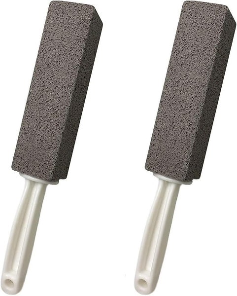 2 Pack Cleaning Pumice Stones With Non-slip Plastic Long Handle For Toilet Ki Carousel 1