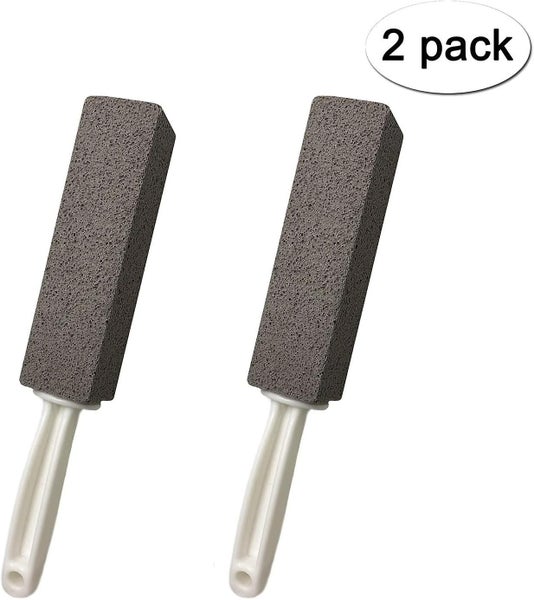 2 Pack Cleaning Pumice Stones With Non-slip Plastic Long Handle For Toilet Ki Carousel 2