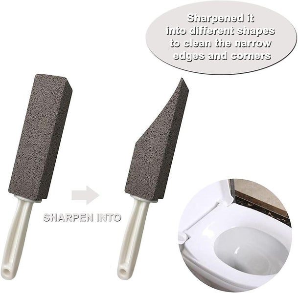 2 Pack Cleaning Pumice Stones With Non-slip Plastic Long Handle For Toilet Ki Carousel 5