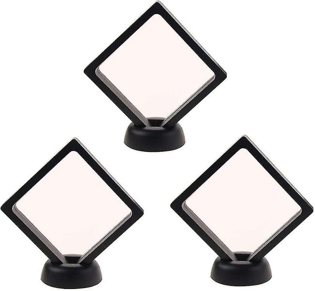 3 Pieces Coin 3d Display Stand Box Set Diamond Square Medallion Challenge Coin C Carousel 1