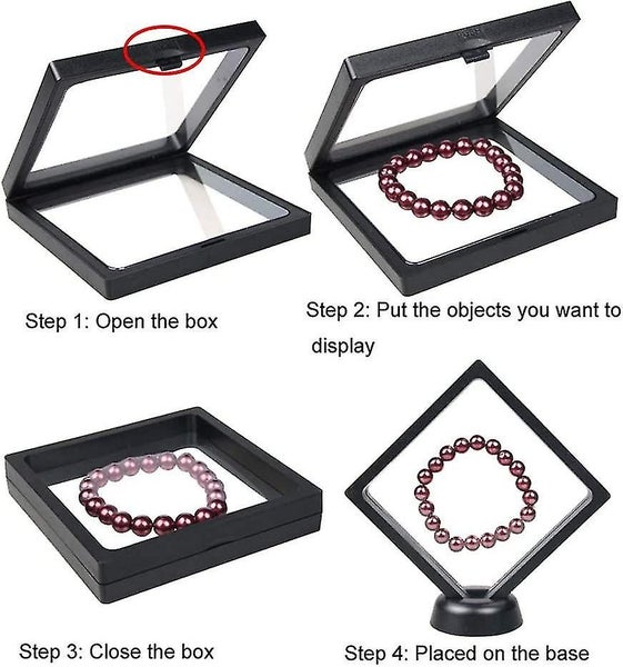 3 Pieces Coin 3d Display Stand Box Set Diamond Square Medallion Challenge Coin C Carousel 4