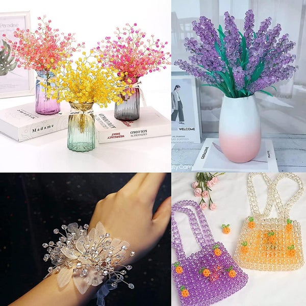 720pcs 24 Color 8mm Round Glass Beads Mixed Style Yellow Bracelet Beads Bulk Loo Carousel 5