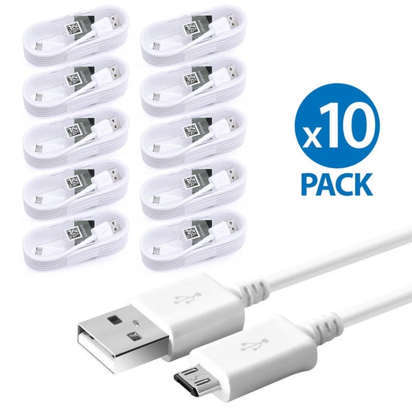 10 Pack 1m Data Transfer Charger Charging Micro USB Cable Cord for Android Ph... Carousel 5