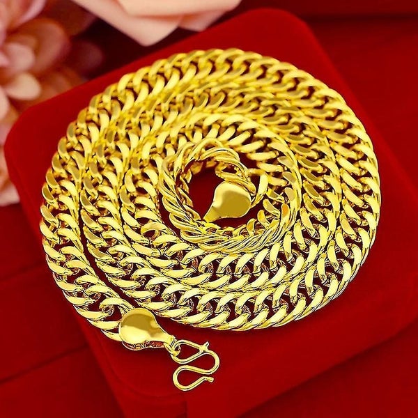 10mm Mens Miami Cuban Gold Plated Necklace Carousel 1