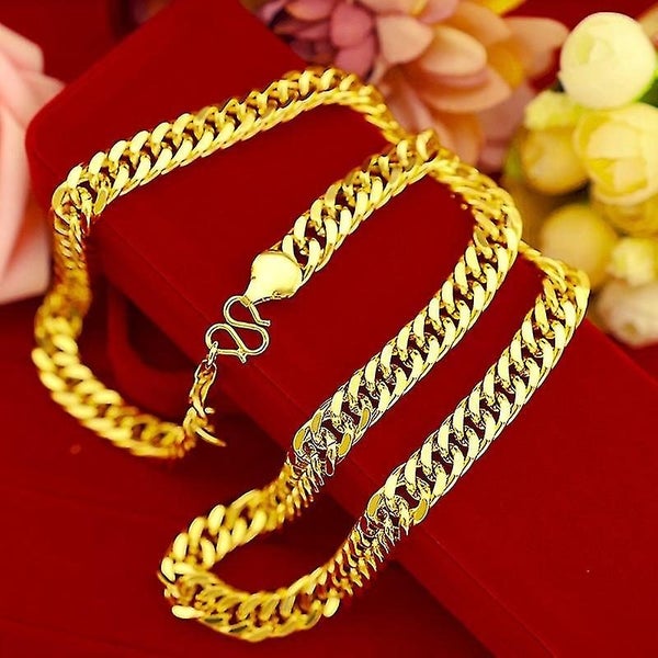 10mm Mens Miami Cuban Gold Plated Necklace Carousel 2