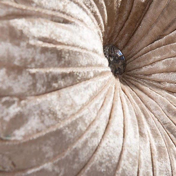 Round Solid Color Velvet Chair Cushion Couch Pumpkin Throw Pillow Home Decorativ Carousel 2