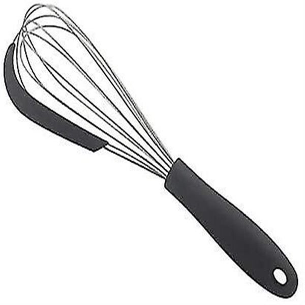 Scraper 2-in-1 Whisk And Scrape Egg Beater Stainless Steel Wire Whisk Balloon Wh Carousel 1