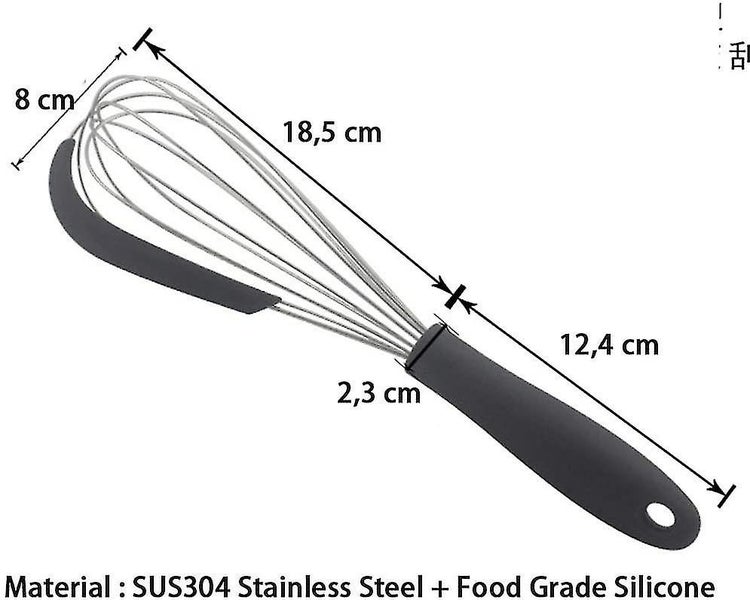Scraper 2-in-1 Whisk And Scrape Egg Beater Stainless Steel Wire Whisk Balloon Wh Carousel 2