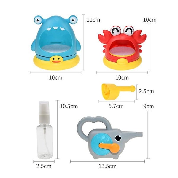 Children's Bath Toys Crab Shark Automatic Bubble Blowing Machine Baby Shower Carousel 5