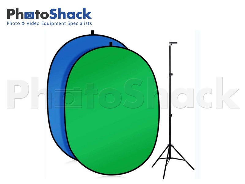 Green/Blue Collapsible Background Stand Set Carousel 1