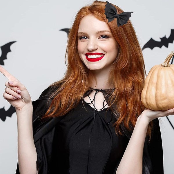 Bat Hair Bow Clips, Halloween Costume Hair Accessories For Teen Girls And Women Carousel 5