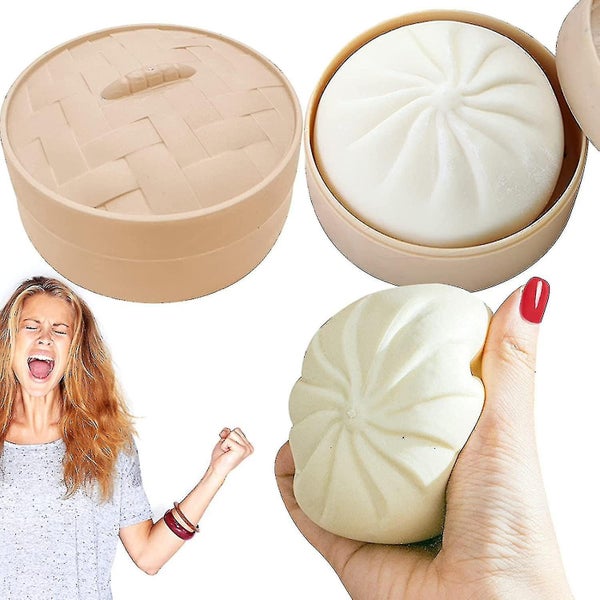 Dumpling Stress Ball Fidget Toy Dumpling Squishy Stress Ball Steamed Stuffed B Carousel 1