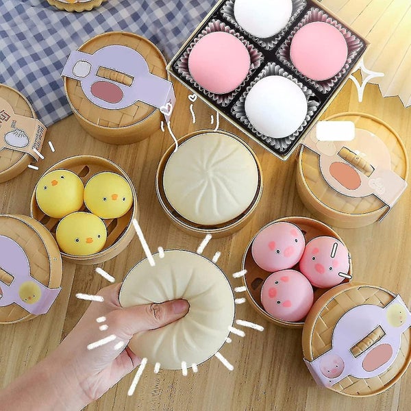 Dumpling Stress Ball Fidget Toy Dumpling Squishy Stress Ball Steamed Stuffed B Carousel 2