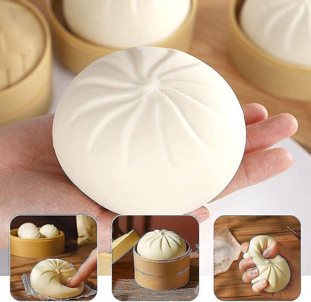 Dumpling Stress Ball Fidget Toy Dumpling Squishy Stress Ball Steamed Stuffed B Carousel 5