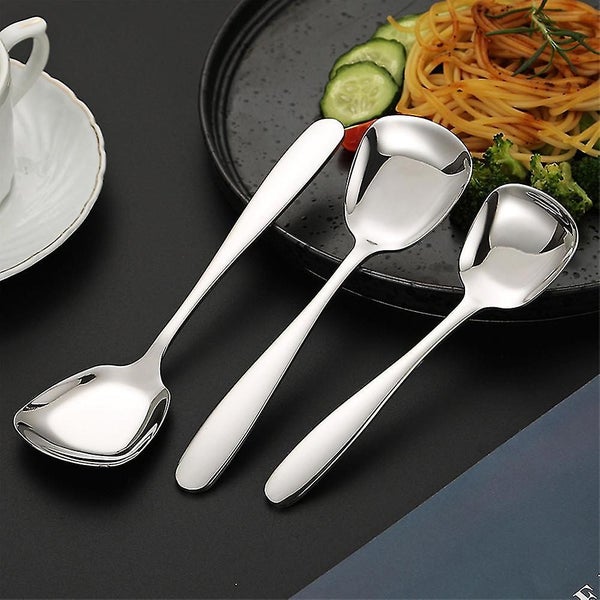 Stainless Steel Square Spoons, Rice Spoons, Soup Spoons, Mirror Polish, Silverwa Carousel 2