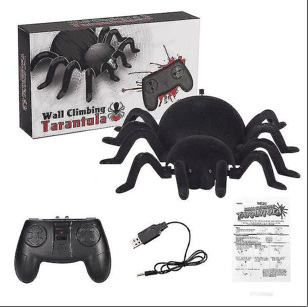 Rc Remote Control Wall Climbing Horrible Big Black Spider Prank Toy Simulation Carousel 1
