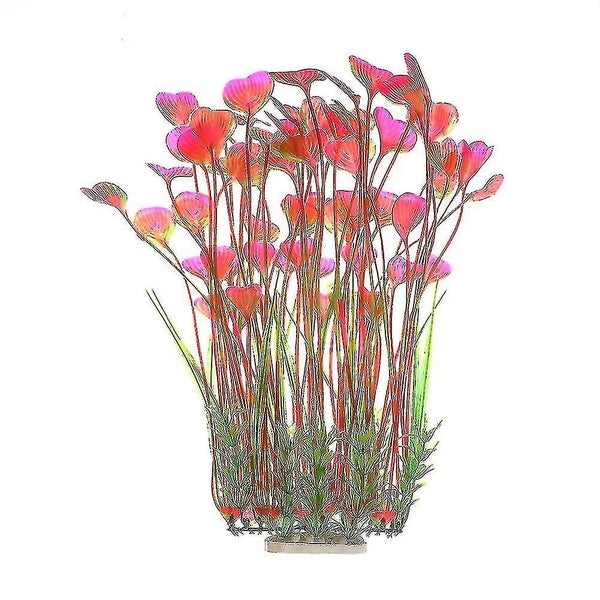 Artificial Plants Plastic Decoration Ornament For Aquarium(color:pink) Carousel 1