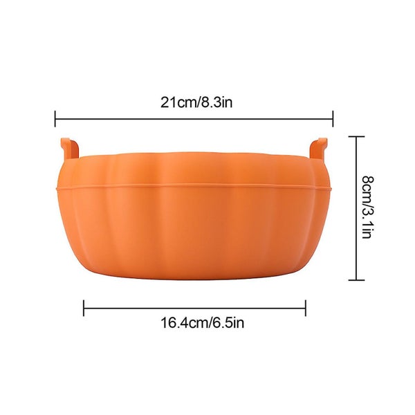 2pcs Pumpkin Air Fryer Silicone Pot Air Fryer Basket Replacement For Liners Ai Carousel 2