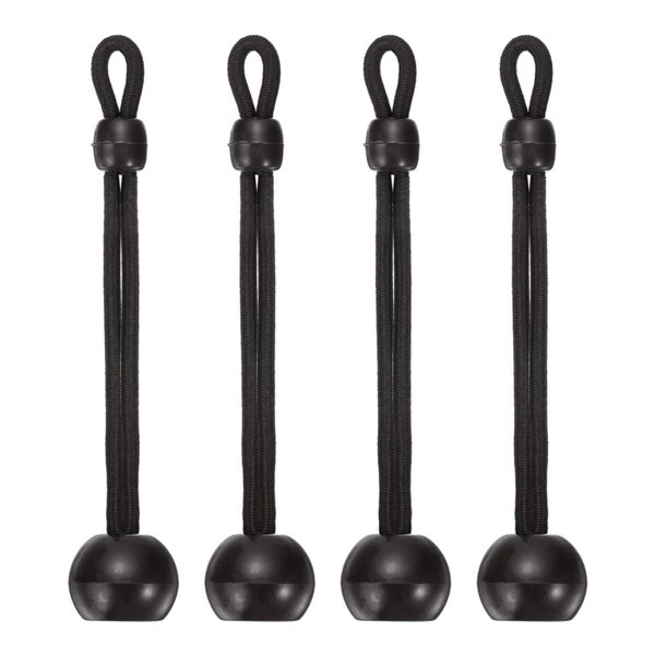 4Pcs Blinds Bungee Tie Downs 3.1 Inch for Roller Blinds Shades Black Carousel 1