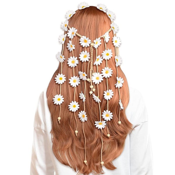 Bohemian Headband Hippie Simulation Sunflower Daisy Hairband Floral Crown Hair Carousel 1