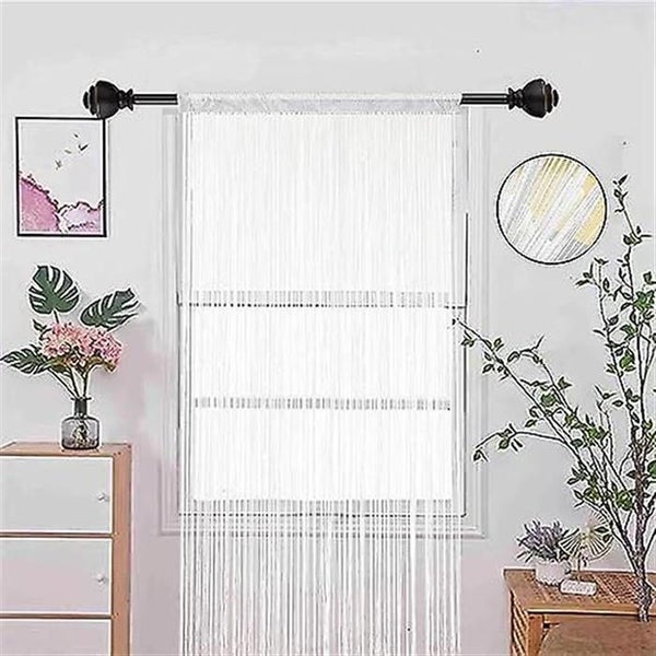 Thin Rope Door Curtain With Silver Thread white 100 * 200cm Single Door Curta Carousel 2