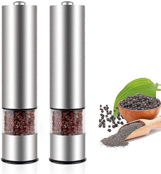 Salt And Pepper Mill Electric Salt Mill Stainless Steel Spice Mill Stainless S Carousel 2