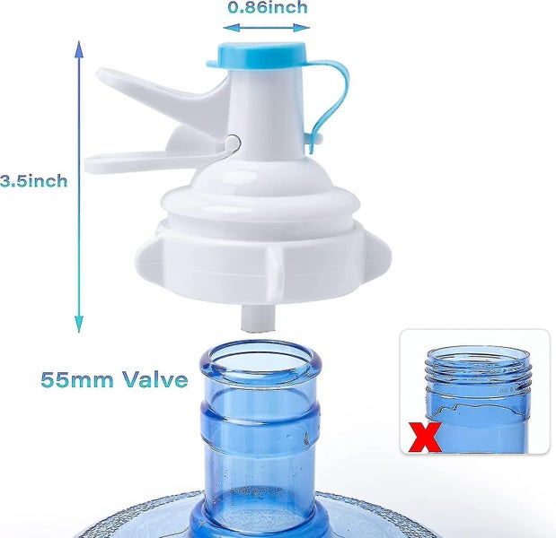 Water Dispenser Valve Reusable Plastic Faucet For 55mm Drinking Bottle 2 Pcs Carousel 2