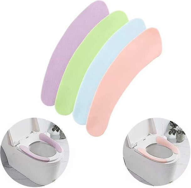 Bathroom Warmer Toilet Seat Cover Pads 4 Pack Washable And Reusable Cushion For Carousel 1