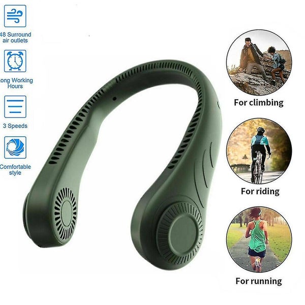 Portable Mini Fan Neckband Bladeless Hanging Neck Fan Lazy Neck Hanging Cooler U Carousel 1