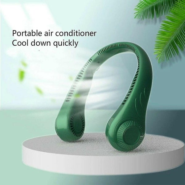 Portable Mini Fan Neckband Bladeless Hanging Neck Fan Lazy Neck Hanging Cooler U Carousel 2