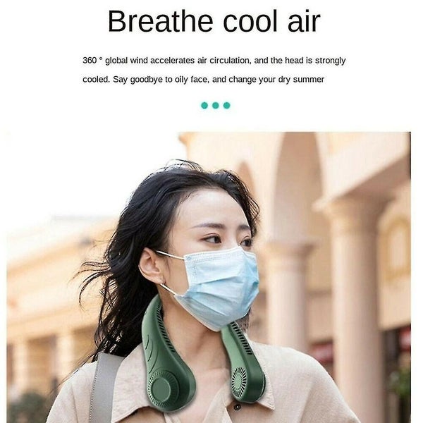 Portable Mini Fan Neckband Bladeless Hanging Neck Fan Lazy Neck Hanging Cooler U Carousel 5