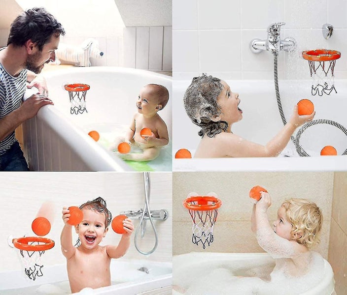 Bathroom Basketball Bath Toys Fun Basketball Hoop And Ball Set Carousel 5