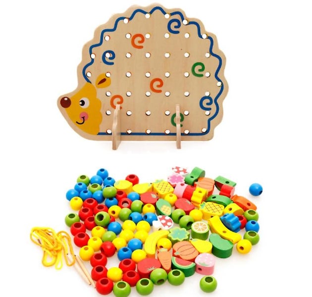 82 Animal Learning Children's Educational Building Blocks Toy Hedgehog Fruit B Carousel 1