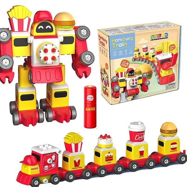 Take Apart Robot Toys 5 In 1 Train Robot Toys For Kids Building Toys Vehicle S Carousel 1