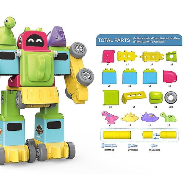 Take Apart Robot Toys 5 In 1 Train Robot Toys For Kids Building Toys Vehicle S Carousel 2