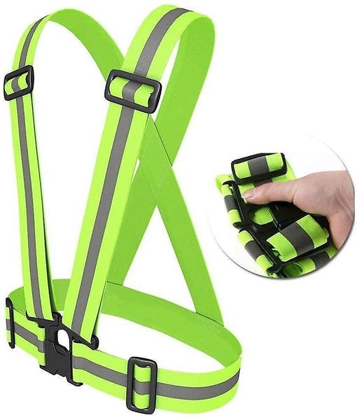 3m Reflective Vest - Cross Stripes With Adjustable Braided Hi Vis Straps For R Carousel 1