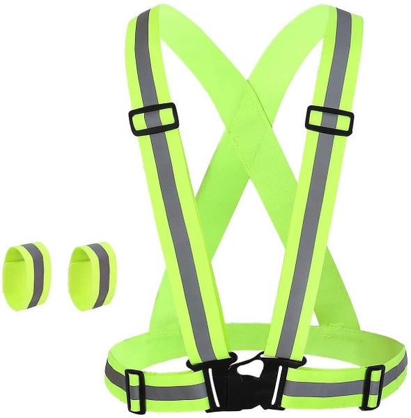3m Reflective Vest - Cross Stripes With Adjustable Braided Hi Vis Straps For R Carousel 2