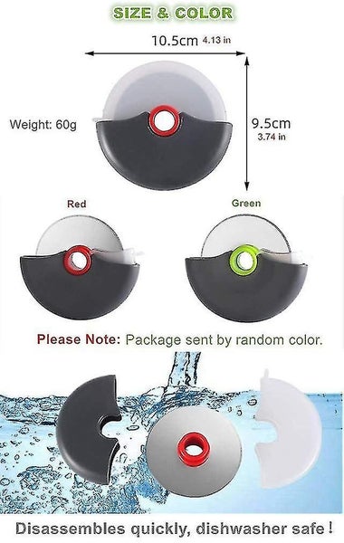 Pizza Cutter Round Roller Cake Maker With Protective Sleeve Removable And Wash Carousel 2