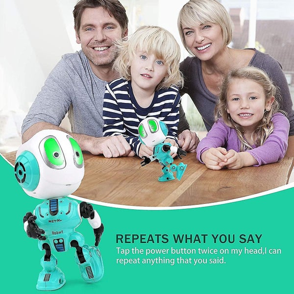 Mini Talking Robot Toy For Kids Toys Repeats Waht You Say Led Lights And Cool Carousel 2