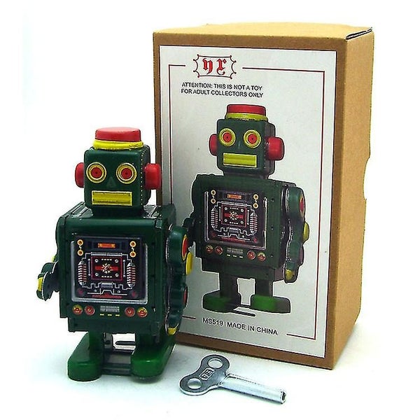 Clockwork Robot Toy Ms519 Robot Clockwork Toy Photography Props Tin Toys Carousel 2