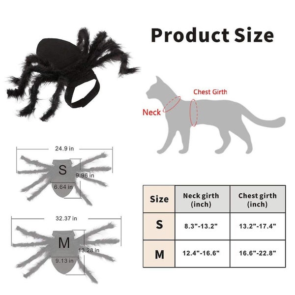 Halloween Spider Costume Halloween Pet Decoration Pet Decoration Dress Up Acce Carousel 5